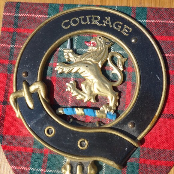 Vintage Scottish Clan Courage Cumming Crest Wall Plaque 100% Scottish - Picture 7 of 16